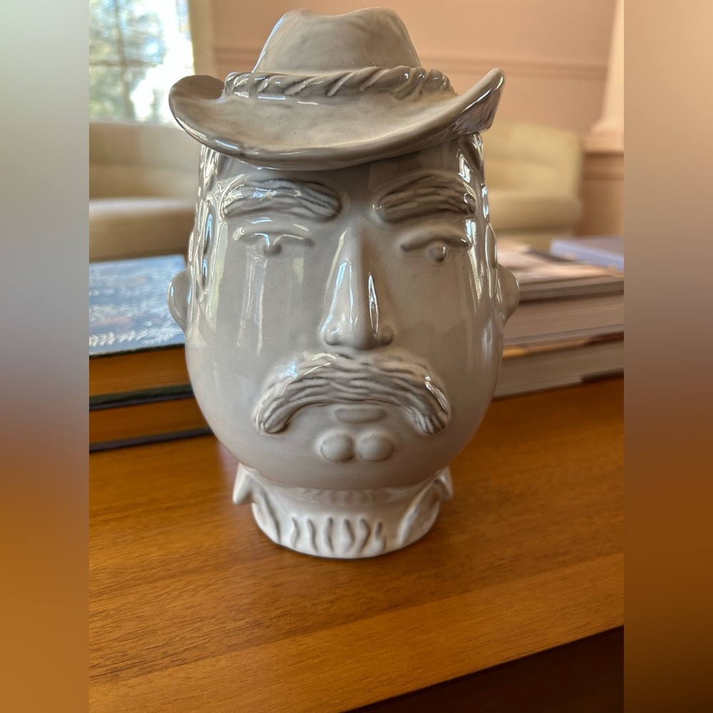 JONATHAN ADLER Ceramic Cowboy Canister (Utopia Collection)